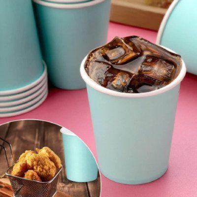 Cold Drink Paper Cup with Flat Lid